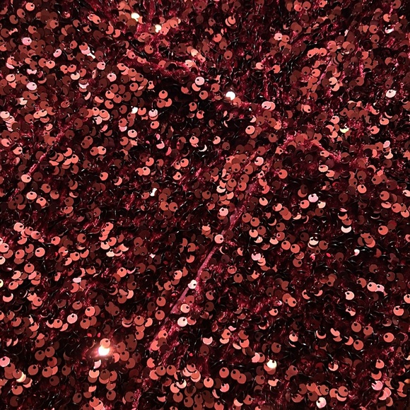 Sold Fashion Nova Isabeli Sequin Jumpsuit - Burgundy - Picture 12 of 12